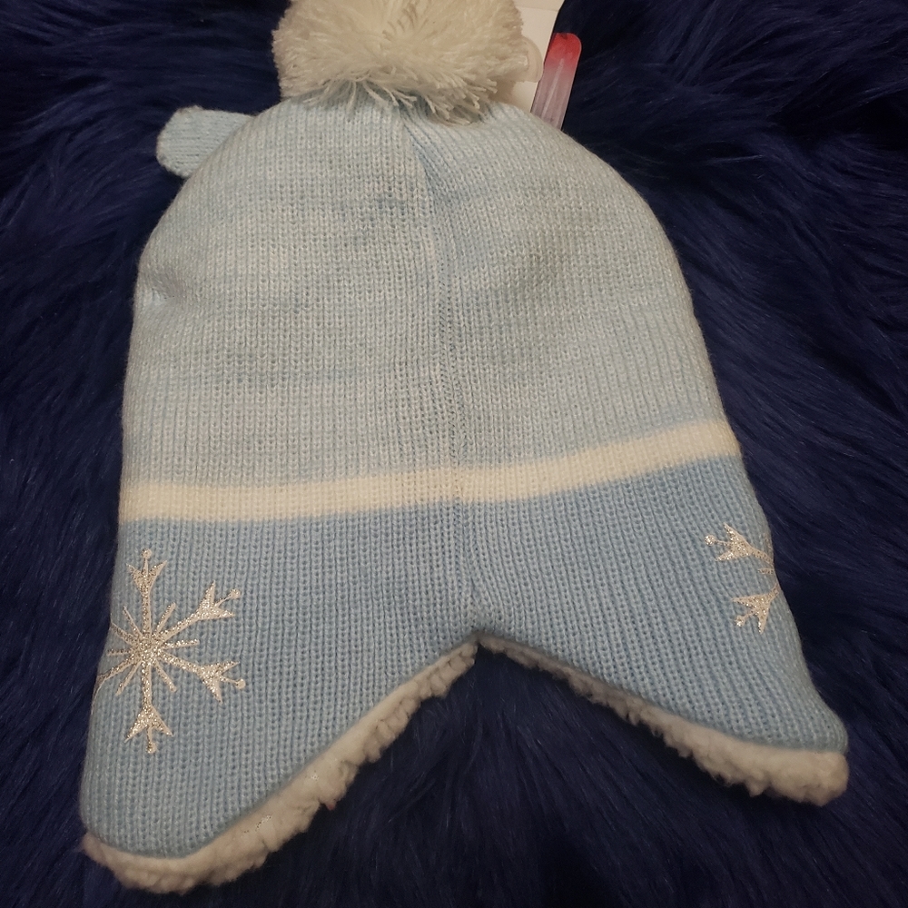 #1 Toddler Disney Frozen II Hat Mittens set blue white multi - Picture 4 of 8